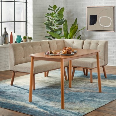 4pc Neha Dining Set Walnut/beige - Buylateral : Target