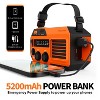 FosPower Solar Hand Crank Radio for Weather Emergency with AM/FM/WB Flashlight, Reading Lamp, SOS Alarm, IPX3, & 5,200mAh Power Bank - Orange - 3 of 4
