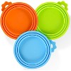 3 Pack Pet Food Can Covers Universal Can Lids Safe/Silicone Dog&Cat Food Can Lid Covers - 2 of 4