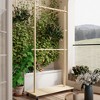 VYNXARIA Solid Wood Garment Rack with 6 Wooden Hangers: Space - Saving, Adjustable Shelf, Wheels, Ideal for Bedroom, Living Room, Entryway - 4 of 4