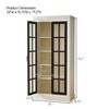 Bella Depot Rustic 71.2''H China Cabinet Display Cabinet with Glass Doors for Hallways Living Room - 4 of 4