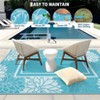 8'x10' Outdoor Rug, Waterproof Reversible Plastic Straw Outside Carpet, Floral Border Rug for Patio RV Camping Balcony Deck Backyard - 4 of 4