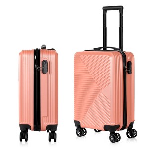 Oumilen Carryon 20" Hardside Suitcase ABS Spinner Luggage with Lock - Crossroad in Rosegold - 1 of 1