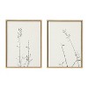 Kate and Laurel Sylvie Retro Tennessee Botanicals Framed Canvas by Stephanie Klatt, 2 Piece 18x24, Natural - 2 of 4