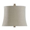 Anastasia Table Lamp Gray Wash - StyleCraft: Polyresin Antique Design, No Assembly, UL Listed, Beige Shade - 3 of 4