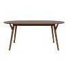 HOMES: Inside + Out 71" Aspen Grove Mid-Century Modern Oval Dining Table Walnut - 3 of 4