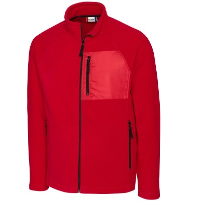 red mens fleece