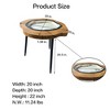 NicBex Modern 20" Small Coffee Table,Side Table with MDF Top,Multi-Functional End Table with Metal Legs,Center Table for Living Room,Black+Neutral - 2 of 4