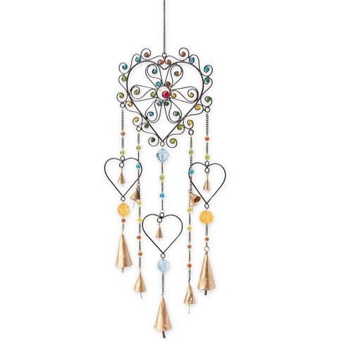 Wind & Weather Colorful Heart Wind Chime : Target