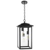 LamQee Large Outdoor Pendant Lights Fixture 3-Lights Modern Outdoor Ceiling Hanging Lights Chandeliers with Glass Shade - 3 of 4