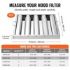 VEVOR Commercial Hood Filter, 19.5W x 19.5H Inch Range Hood Filters, Stainless Steel Restaurant Range Hood Baffle Filter, Silver - 4 of 4