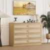 8-Drawer Rattan Dresser for Bedroom, Double Wood Chest of Drawers for Closet, Nightstand, TV Stand, Living Room, Entryway, or Hallway - 4 of 4