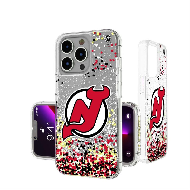 Keyscaper New Jersey Devils Confetti Glitter Phone Case, 1 of 2