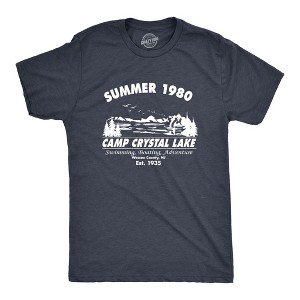 Mens Summer 1980 Men Funny T shirt Graphic Camping Vintage Cool 80s Novelty Tees - Crazy Dog Men's T Shirt - 1 of 4