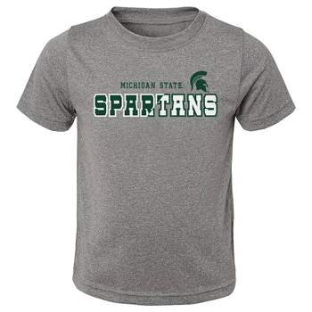 NCAA Michigan State Spartans Boys' Heather Gray Poly T-Shirt