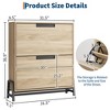 GustoWave Shoe Storage Cabinet with 2 Flip Drawers, Freestanding Shoe Organizer with Metal Legs, Adjustable Shelf Narrow Shoe Rack Cabinet - 2 of 4