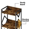 FURNIinspire 3-Tier Kids Bookshelf Metal Storage Shelf for Home Office Bedroom Sturdy Rustic Bookcase Display Shelf Standing, Black, 16.7712.875.27 - 4 of 4