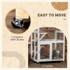 LOVMOR 74" Wooden Outdoor Cat House Weatherproof & Wheeled - 4 of 4
