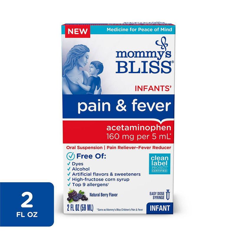 Mommy&#39;s Bliss Infant Pain &#38; Fever Acetaminophen - 2 fl oz, 1 of 14