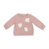 Nicole Miller Baby Girls 3 Piece Fleece & Pants Set, Pale Mauve - image 2 of 4