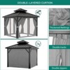 10'x10' Hardtop Gazebo, Outdoor Double Roof Gazebo with Aluminum Frame, Pergolas for Patios, Garden, Parties, Lawns - 4 of 4