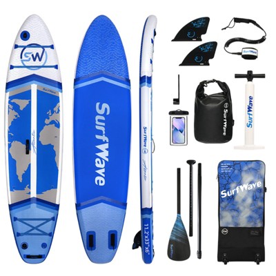VisioGear 11' Stand Up Paddle Board with Accessories, Blue, 132"*33"*6"