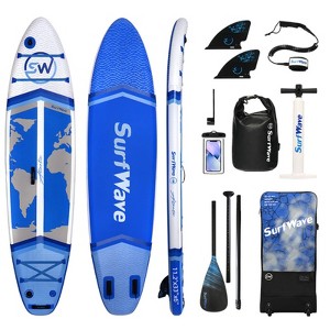 VisioGear 11' Stand Up Paddle Board with Accessories, Blue, 132"*33"*6" - 1 of 4