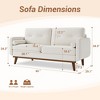 65" Loveseat Sofa, Mid Century Modern Couch Comfy Love Seat Couches for Living Room, 2 Seater Deep Seat Couch Linen Upholstered Couches for Bedroom - 2 of 4