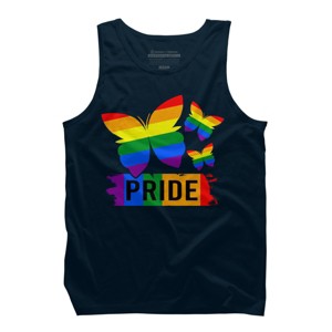 Adult Design By Humans Rainbow Butterflies Rainbow Pride By dnlribeiro88 Tank Top - 1 of 2