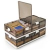 2 Pack Stackable Storage Containers Rolling Plastic Storage Bins - 4 of 4