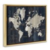 Stupell Industries Distressed Antique World Map Floating Frame Canvas Art, Gold, 21" x 17" - 2 of 4