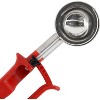 Zeroll Universal Standard Length EZ Disher Food Portion Control Scoop 2-Inch, Red - 3 of 3