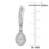 EVERLY JEWELRY |  Sterling Silver 1 3/8 CT DEW Created Moissanite-White LeverBack Earrings - 2 of 4