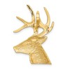 Black Bow Jewelry 14k Yellow Gold Deer Buck Head Pendant - 3 of 4