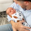 Sweet Jojo Designs Boy Swaddle Baby Blanket Watercolor Sports Theme Multicolor - 3 of 4