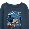 Women's - Marvel - Black Panther Wakanda Forever Sticker Lightweight French Terry Wide Neck Long Sleeve Shirt - 2 of 4