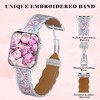 HTUTWOO Personality Embroidery Apple Watch Bands, Sports Watch Straps 38/40/41/42/44/45/46/49mm, for iWatch Series 11 10 9 8 7 6 5 4 3 2 1 SE Ultra - 2 of 4