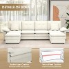 Kinsuite 6-Seat Sectional Sofa - 117" L Modern Couch with 2 Ottomans, Beige - 4 of 4