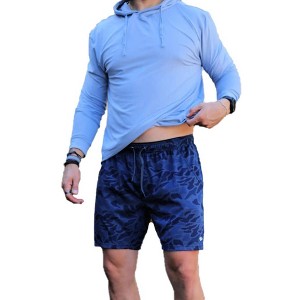 Burlebo Men's Athletic Workout Shorts With Built-in Liner - 1 of 3