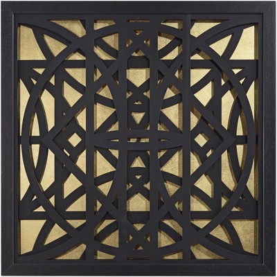 Newhill Designs Scaturro 23 1/2" Square Black Shadow Box Framed Wall Art