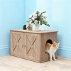 ORRD Hidden Cat Litter Box Enclosure Furniture, Multi-Functional Side Table with Ventilation, Discreet Cat Washroom Cabinet - 3 of 4