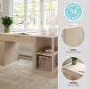 Martha Stewart Kayden Home Office Modular Single-Drawer Desk with 2 Tier Shelf and 3 Drawer File Cabinet - 4 of 4