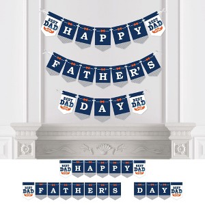 Big Dot of Happiness Happy Father's Day - We Love Dad Party Bunting Banner - Party Decorations - Happy Father's Day - 1 of 4