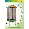 Bird Cage, 66''H Extra Large Bird Cage, w/Removeble Tray, Waterproof Roof, Easy to Clean, Lockable Caster,Indoor& Outdoor Application for Conure,Macaw - 2 of 4