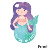 Big Dot of Happiness Mermaid Birthday Invitations, You're Invited Mermaid-Shaped Party Fill-In Invitation Cards with Envelopes, Set of 12 - 3 of 4