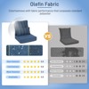 Aoodor Outdoor Deep Seat Chair Cushion Set, Olefin Fabric, Slipcover with Sponge Foam, (Set of 2 Seats, 2 Backs, 2 Lumbar Pillows) - 4 of 4