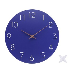 Unique Bargains Decorative Silent Non-Ticking Quartz Round Wall Clock - 1 of 3