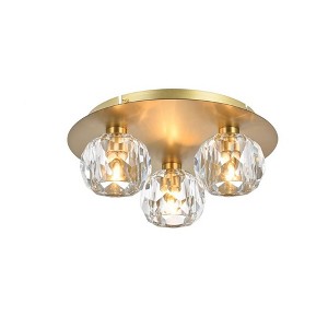Elegant Lighting Graham 3 - Light Flush Mount in  Gold - 1 of 4