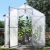 Walk-in Greenhouse Doors and Roof Windows Vent, Large Sun House for Garden Backyard Plant Garden Hot House - 4 of 4