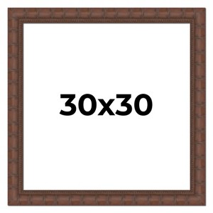 PosterPalooza | 30x30 Wide Bamboo Picture Frame, UV Acrylic, 4 Finishes - Brown, Black, Silver, and Natural - 1 of 4